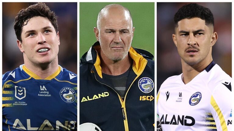 Parramatta Eels final vs Raiders, elimination finals, Brad Arthur coaching record, Arthur under pressure, off-contract players, Mitchell Moses and Dylan Brown